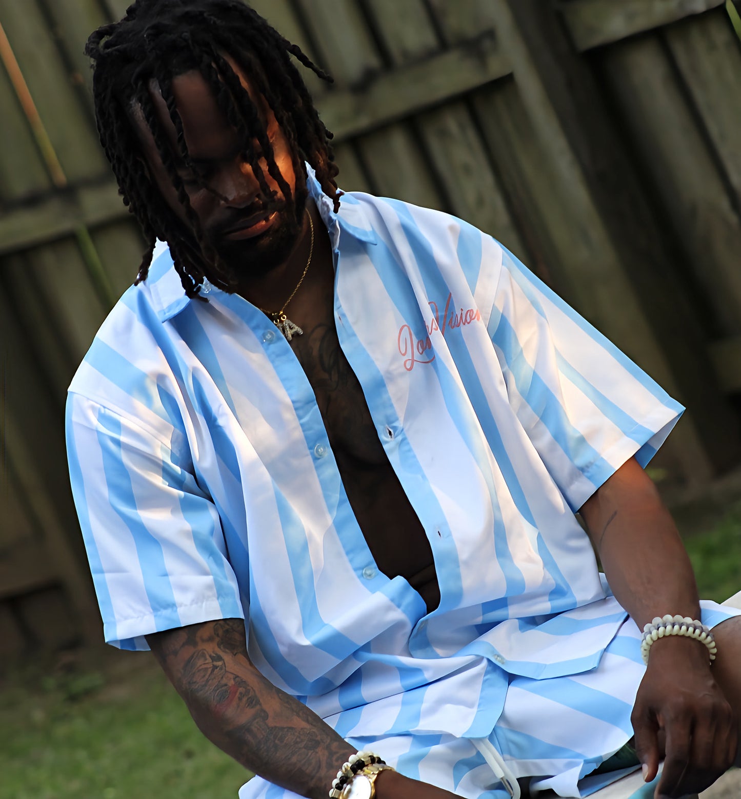 LV Havana Nights Striped Shorts